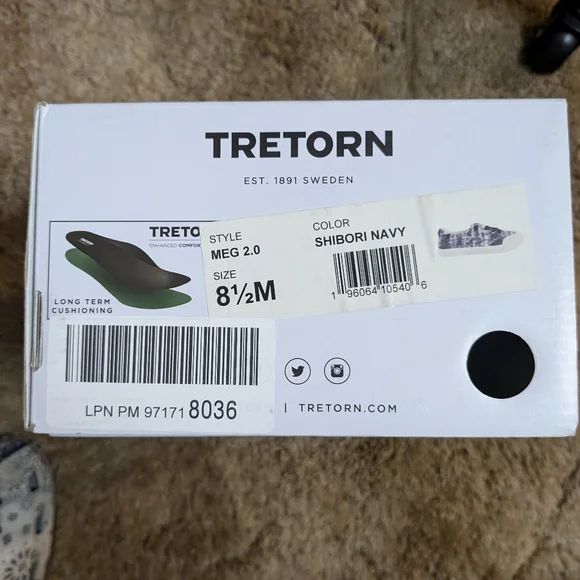 Tretorn 8.5 Meg 2.0 Shibori Navy Tie-dye NWT - Picture 3 of 8